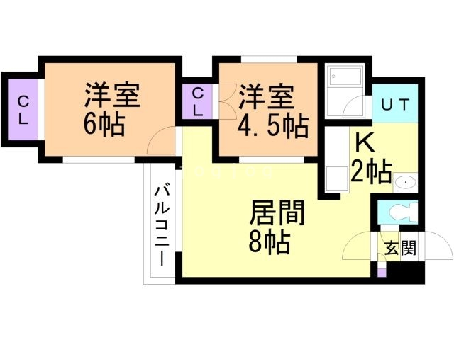 【札幌市中央区南十条西のマンションの間取り】