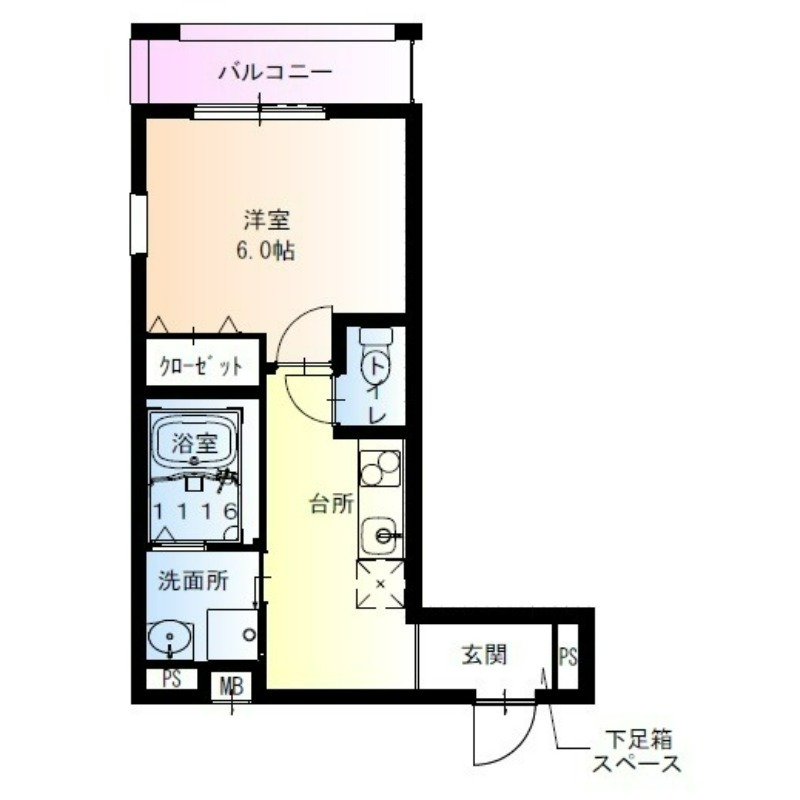 フジパレス今川駅東II番館の間取り