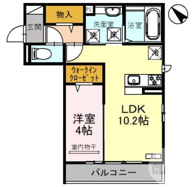 堺市堺区南旅篭町東のアパートの間取り