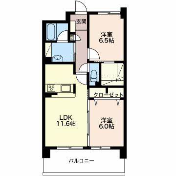 ロイヤルコート籠上　Ａ棟の間取り