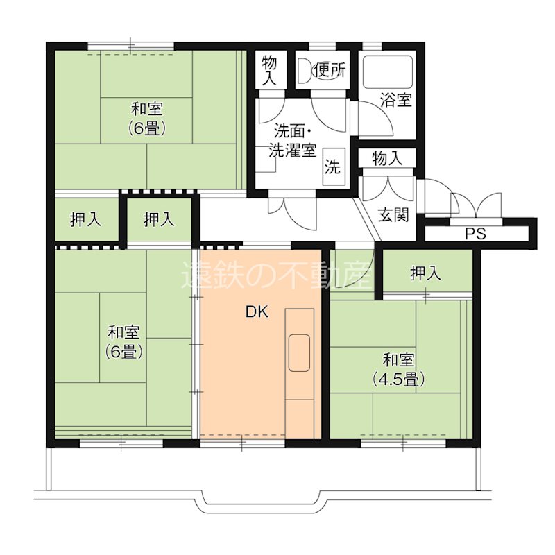 磐田東新町団地3号棟3号棟の間取り