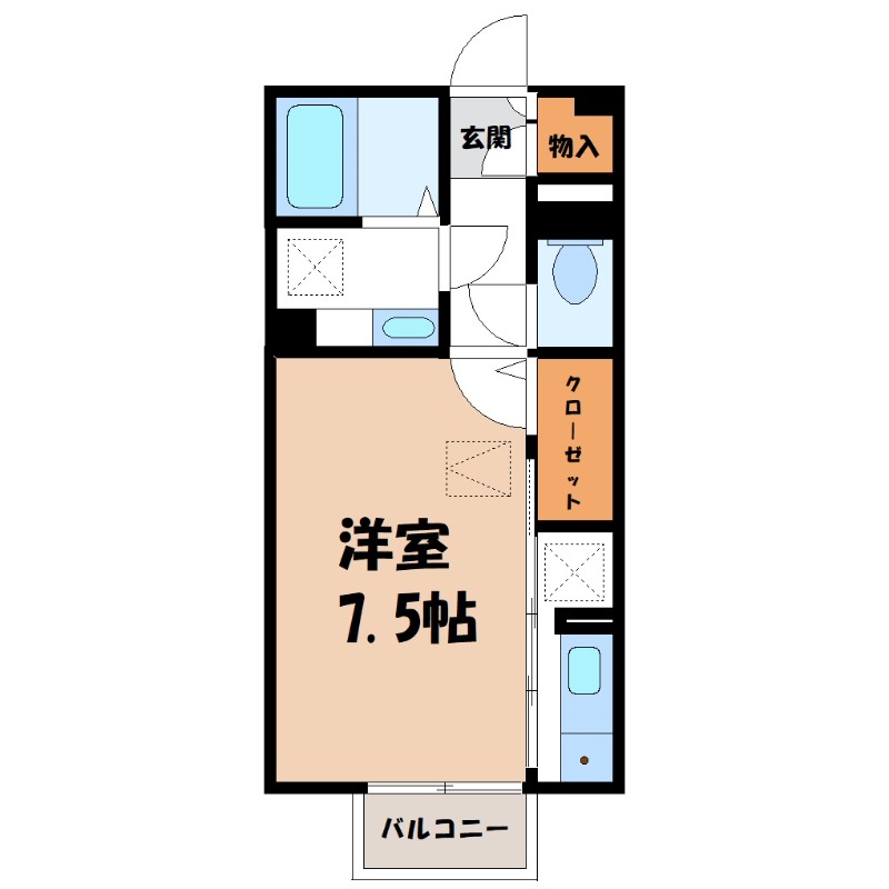 カーサHAKODAの間取り