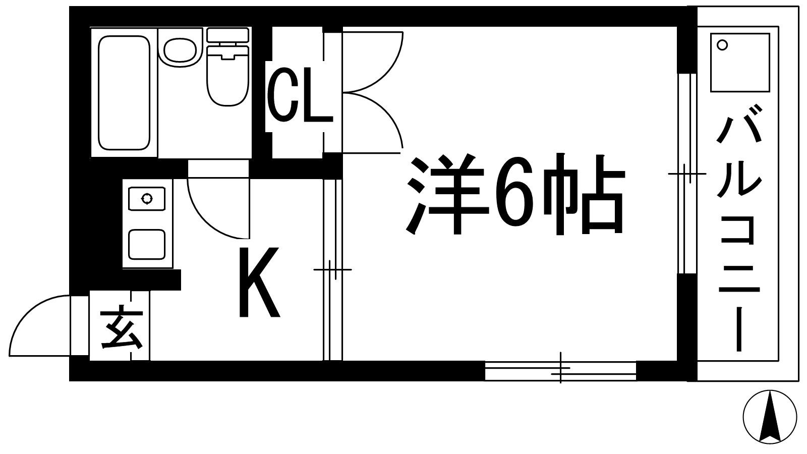 池田市姫室町のマンションの間取り