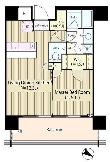 THE ROPPONGI TOKYO CLUB RESIDENCEの間取り