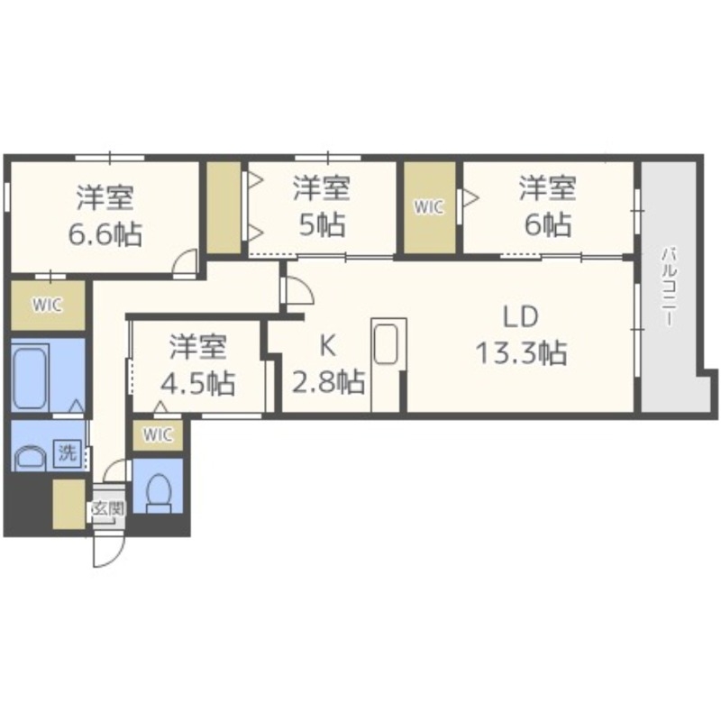 【S-RESIDENCE宮の森の間取り】