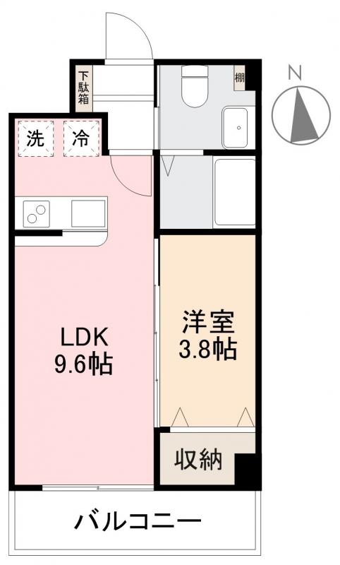 高松市丸の内のマンションの間取り