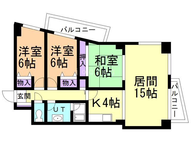 ロールマンション最上の間取り