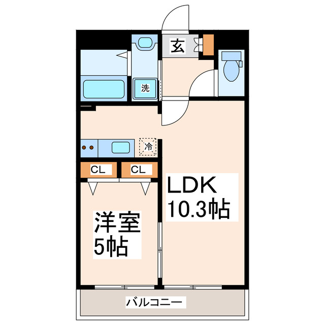 合志市幾久富のマンションの間取り