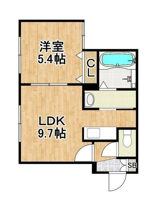 恵庭市黄金中央のマンションの間取り