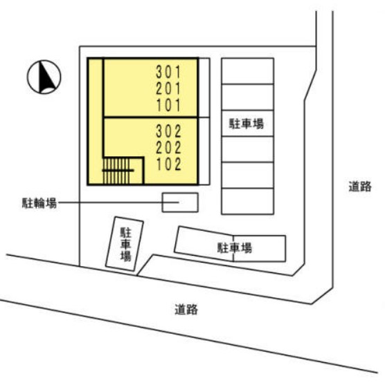 【ラフィネ南町の駐車場】