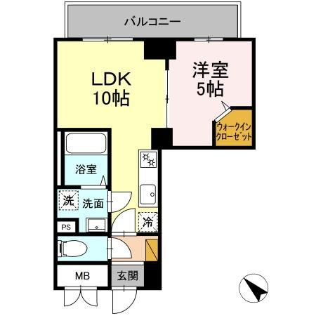 【千葉市中央区登戸のマンションの間取り】