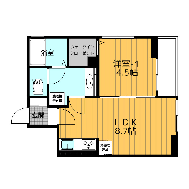 Ｄ－ｒｏｏｍ西平山Ａ棟の間取り