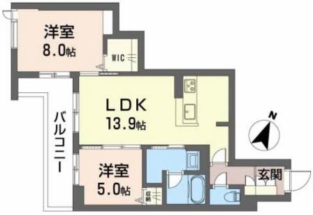 エクセレントガーデンヒルズA棟の間取り