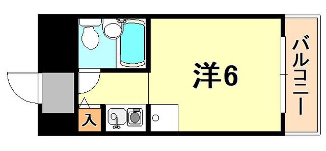 神戸市中央区御幸通のマンションの間取り