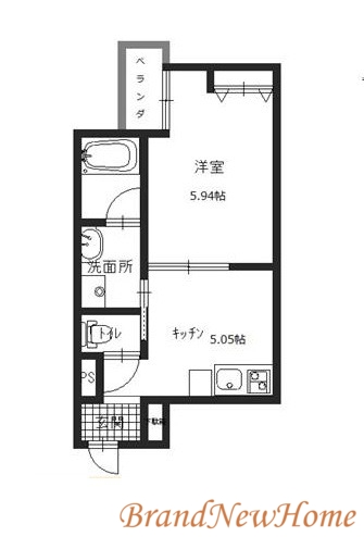 堺市堺区南安井町のアパートの間取り