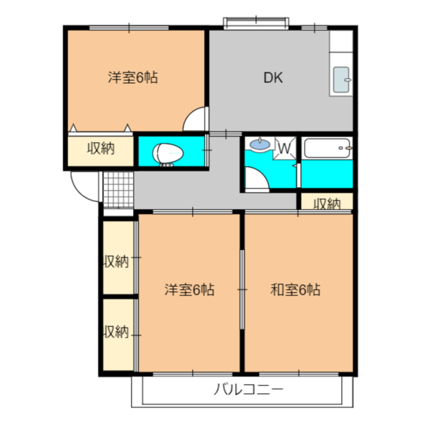 エンゼルハイツ北　205の間取り