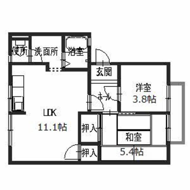 グリ－ンハイツしあわせの間取り