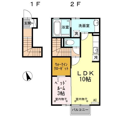 Ｄ－ｒｏｏｍ八幡の間取り