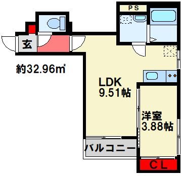 クレシア折尾の間取り