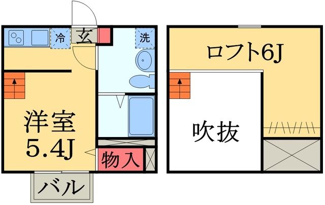 千葉市稲毛区園生町のアパートの間取り