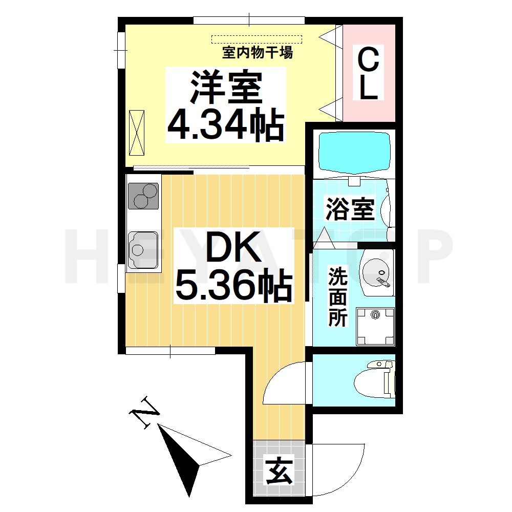 名古屋市南区呼続町のアパートの間取り