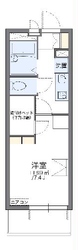 レオパレス翡翠第一の間取り