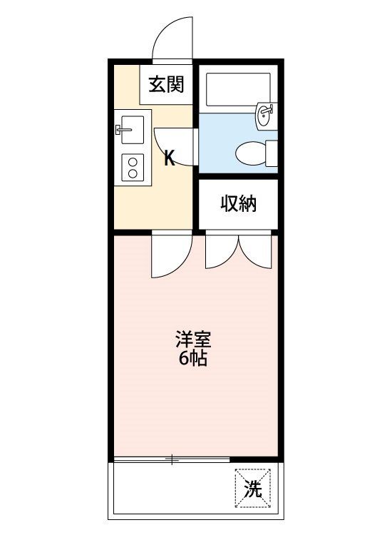 【川越市大字南大塚のアパートの間取り】