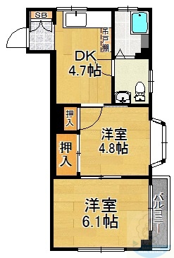 正建ハイツ力丸の間取り