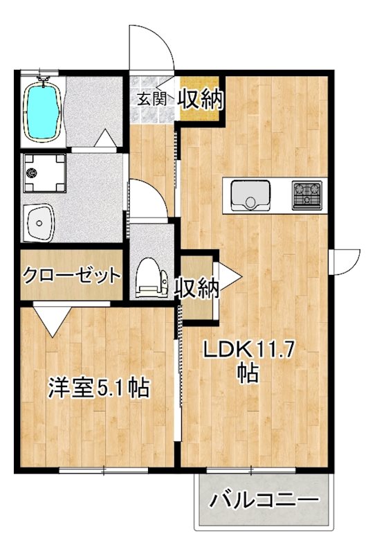 ミネール山隈の間取り