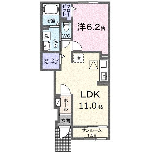 ベル　ソレイユの間取り