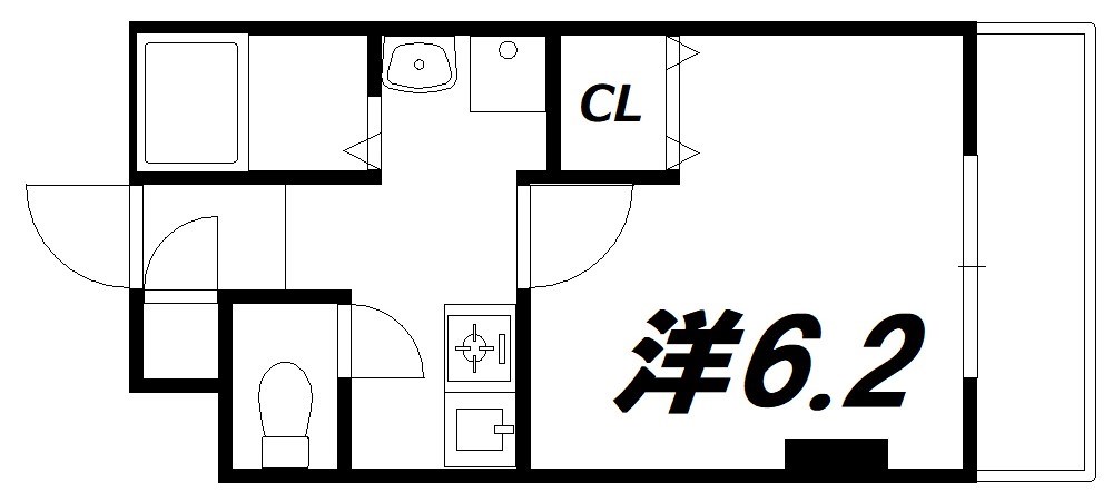 神戸市灘区鶴甲のマンションの間取り