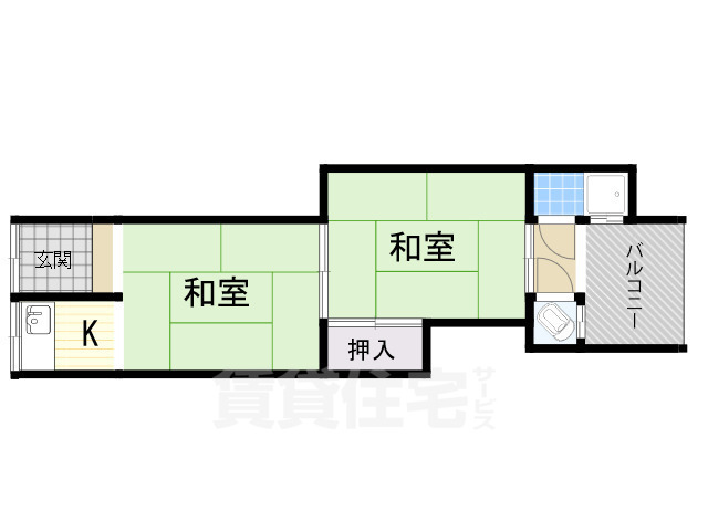 高槻市東五百住町のアパートの間取り