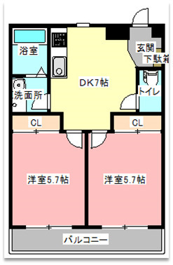 花の台ハイツの間取り