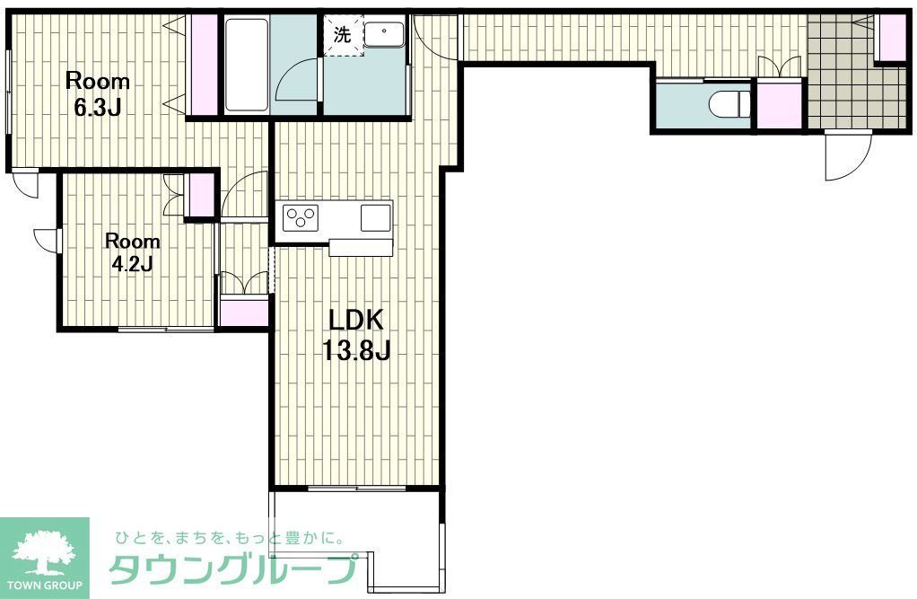 横浜市金沢区東朝比奈のアパートの間取り