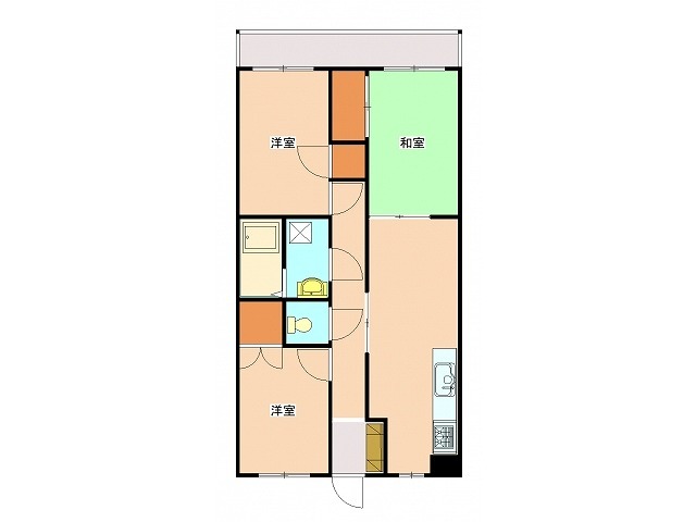 北九州市若松区青葉台南のマンションの間取り