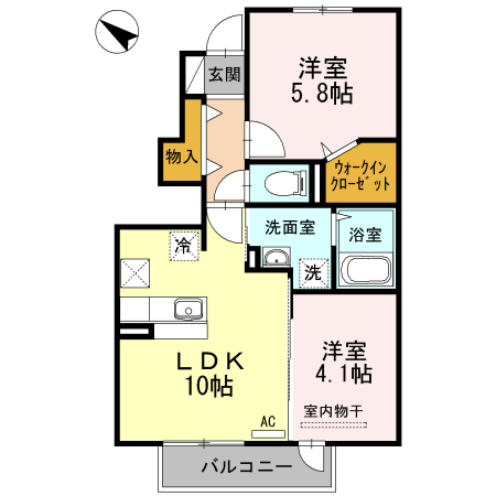 D-room上須惠の間取り