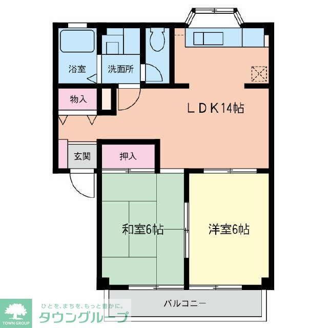 座間市緑ケ丘のマンションの間取り