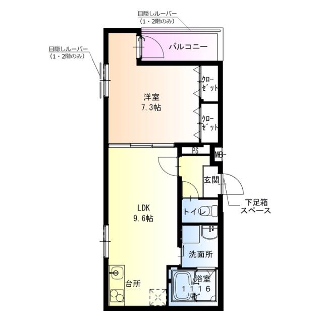 フジパレス高石千代田III番館の間取り