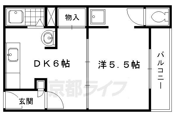 アミティエ一乗寺の間取り