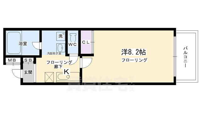 京都市下京区深草町のマンションの間取り