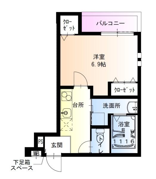 フジパレス諏訪ノ森駅東の間取り