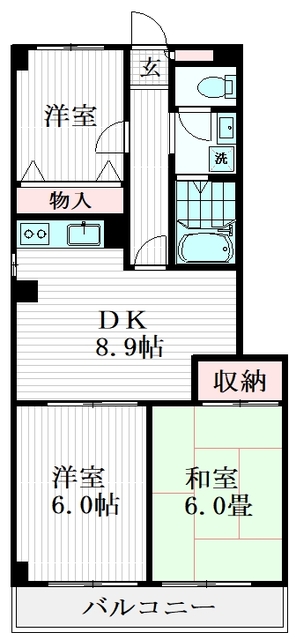 パラスト北小金の間取り