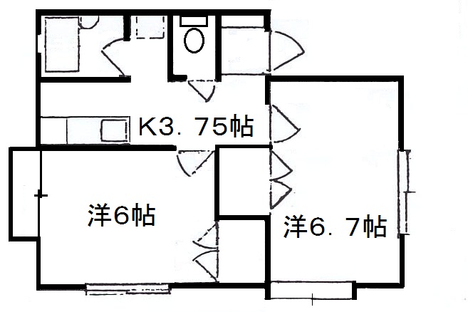 ハウスいとう　201の間取り