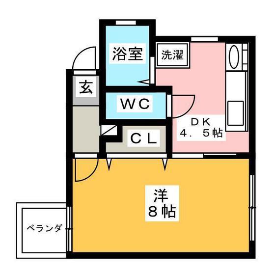 岡山県岡山市北区三門東町（マンション）の賃貸物件の間取り