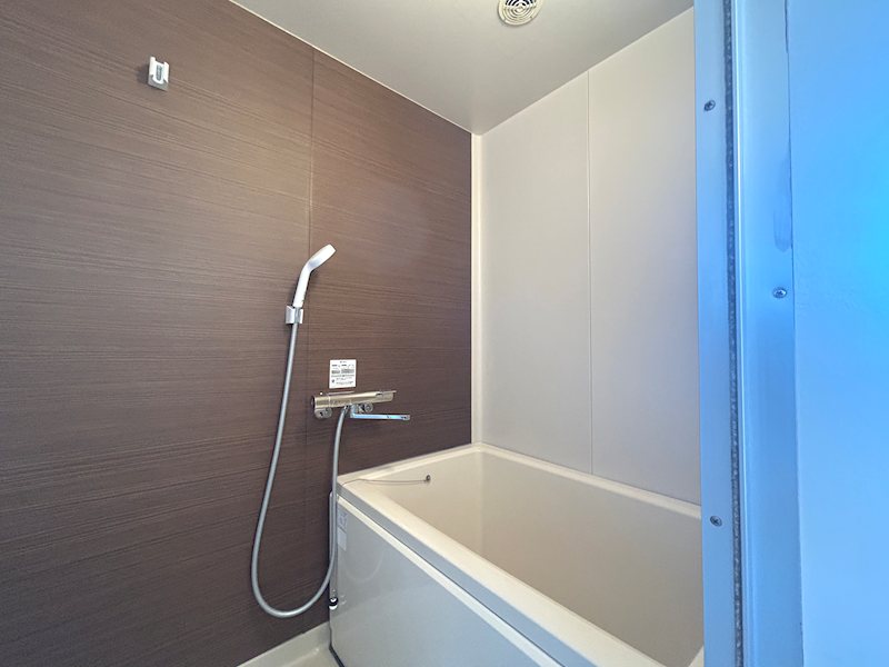 バス・シャワールーム　アクセントパネルがオシャレな浴室