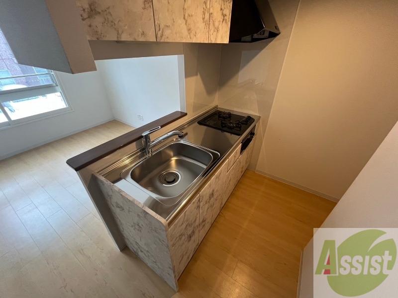 キッチン　２口システムキッチンなので、すぐお料理に使えます！