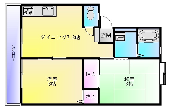 クリーンハイツAの間取り写真