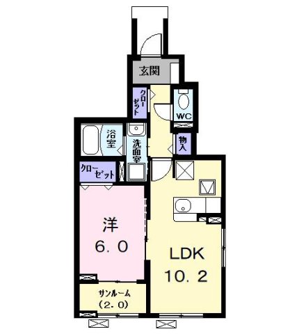 クレール・アンジュIの間取り写真