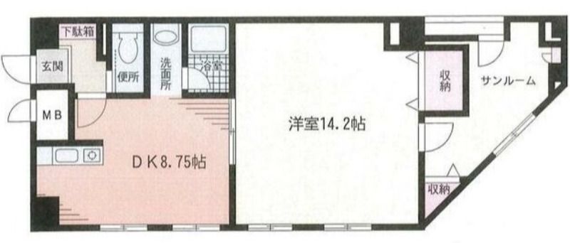 ブルーライン センター北駅 徒歩2分 8階建 築23年の間取り写真