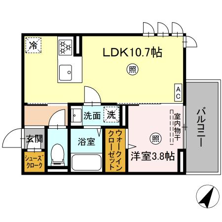 トリシア博多麦野 壱番館の間取り写真